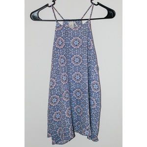 Baby blue and Pink Halter Tank Top